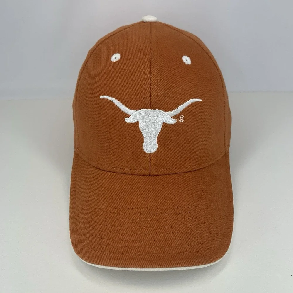 Texas Longhorns Hat UT Horns Orange Signatures Adjustable OSFM Baseball Cap